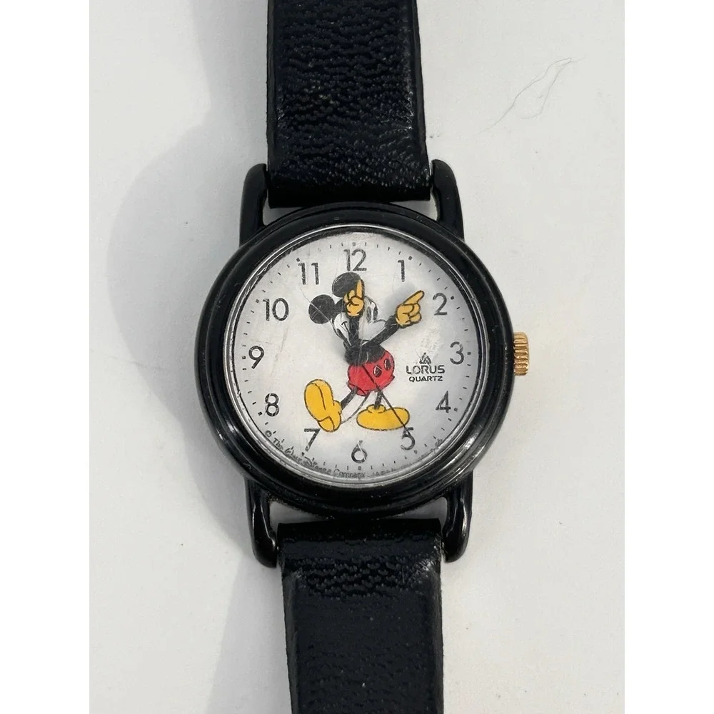 Lorus‎ Mickey Mouse Watch V811-0070 Womens 25mm Resin Case Quartz Three Hands